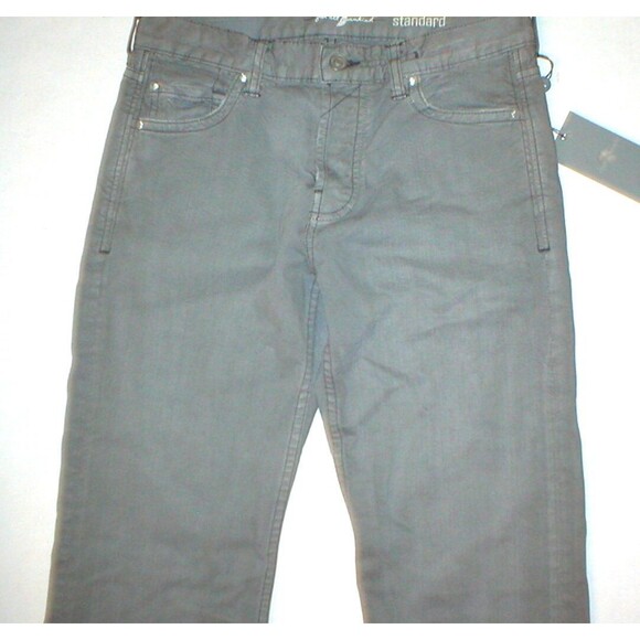 New NWT Mens 7 for all Mankind 28 30 X 33 Gray Standard Straight Leg Distressed - Picture 4 of 10